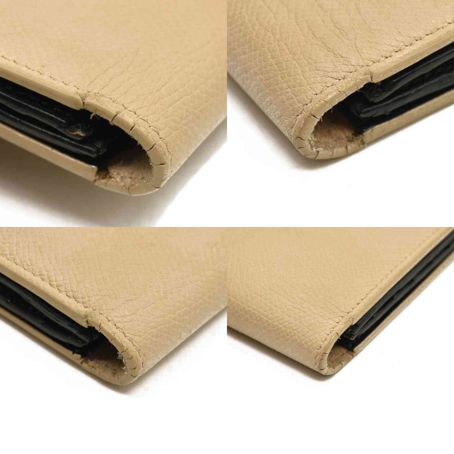 Celine  Grained Calfskin Large Multifunction Strap Wallet Black