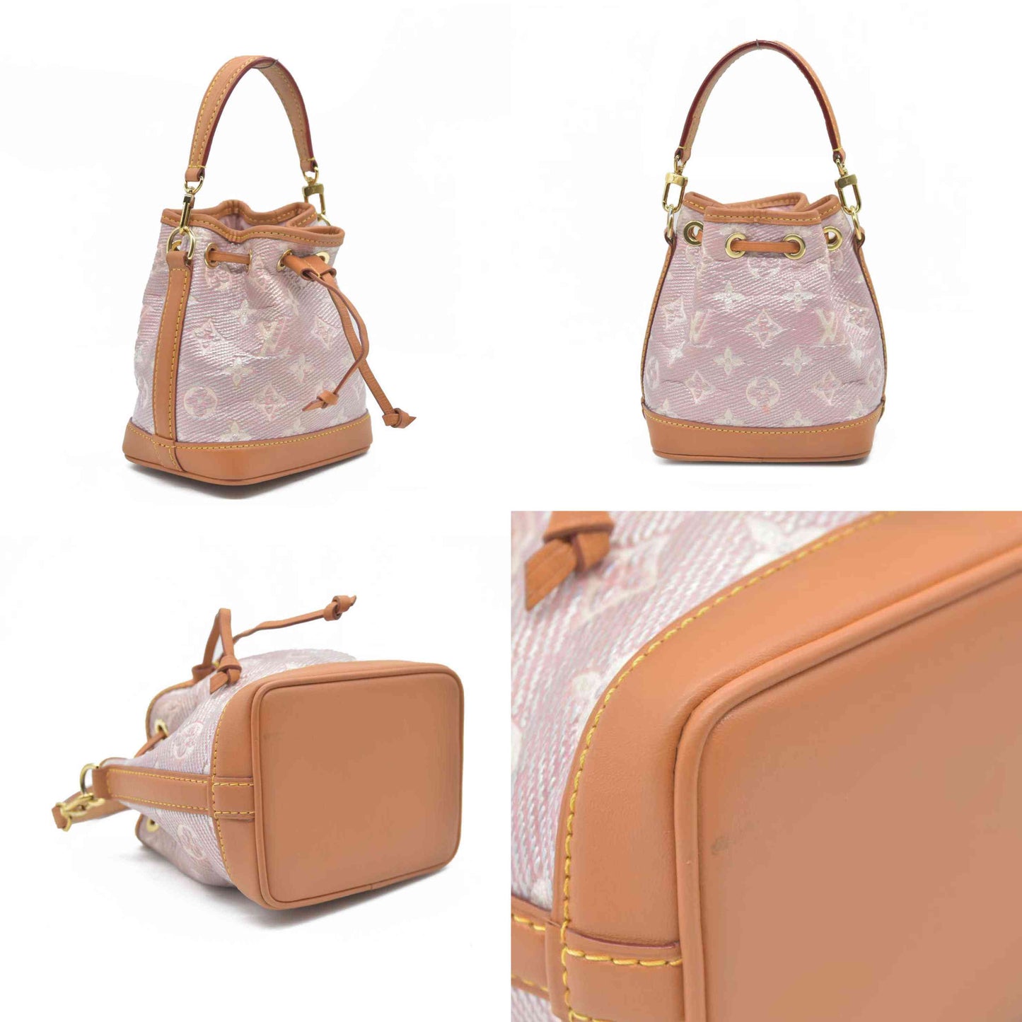 $2260 Louis Vuitton Monoglam Nano Noe Rose