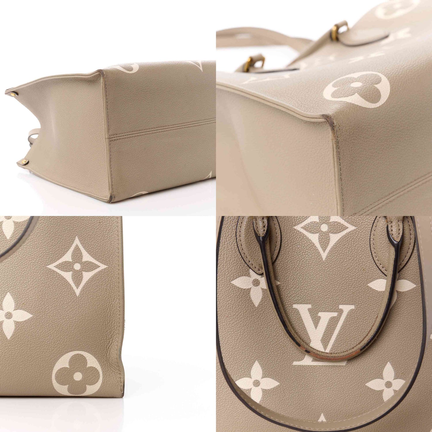 Louis Vuitton  Empreinte Monogram Giant Onthego MM Tourterelle Creme