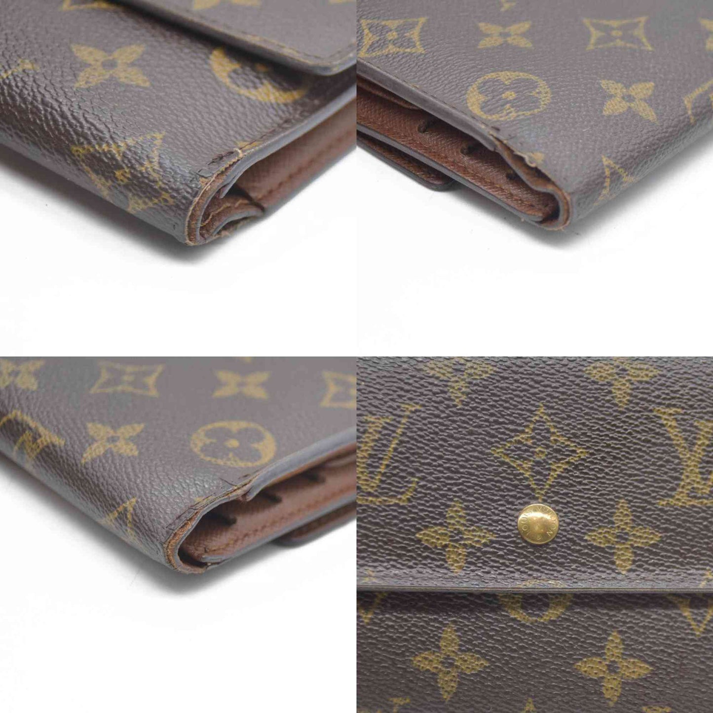 Louis Vuitton Monogram Porte Tresor International Trifold Long Wallet MB1023