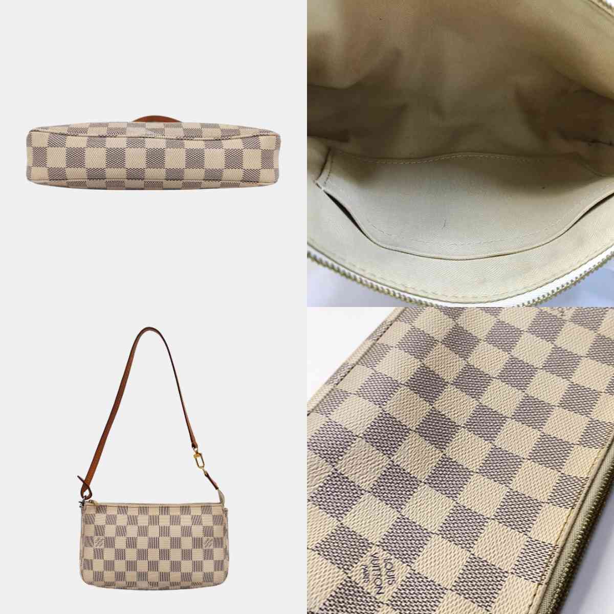 $1650 Louis Vuitton  Damier Azur Pochette Accessories NM MB5230