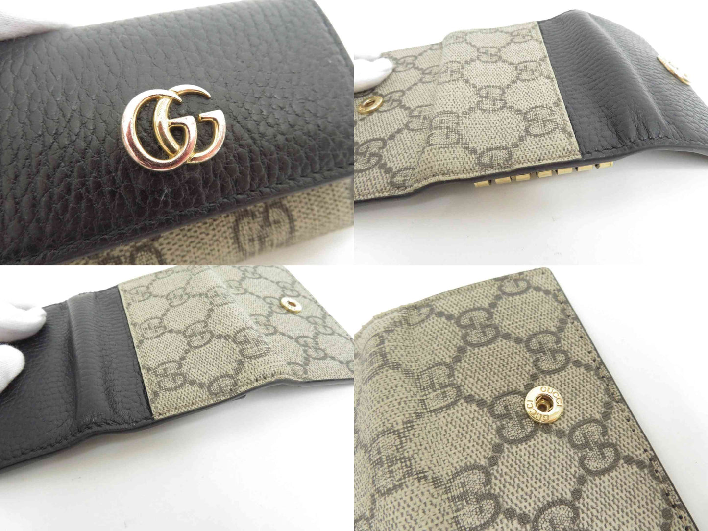 GUCCI GG Marmont Leather 6 Ring Key Case