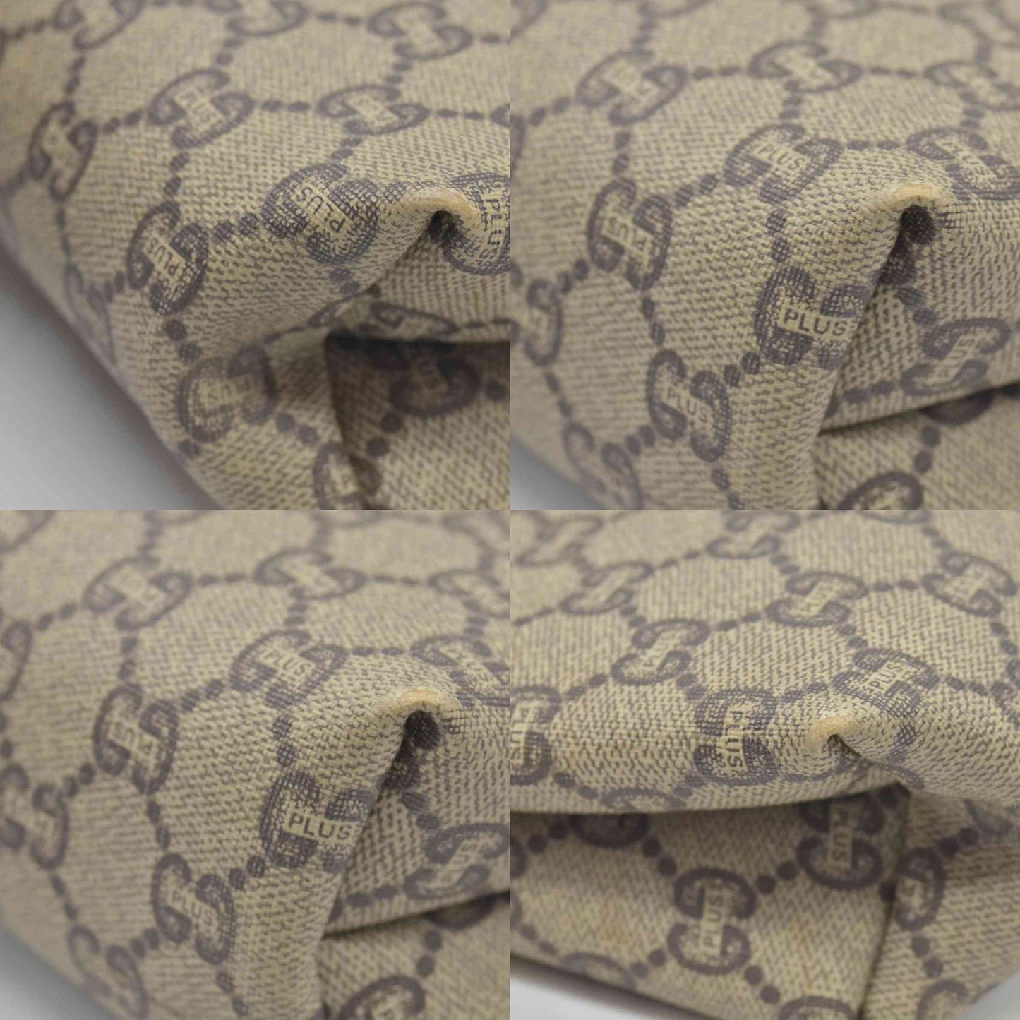 $1010 Gucci GG  Gucci Plus PVC Leather Pouch Clutch Bag