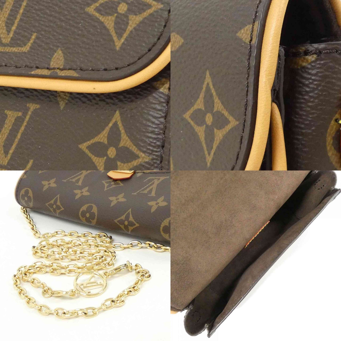 $1680 RFID Louis Vuitton Monogram Pochette Camille Crossbody