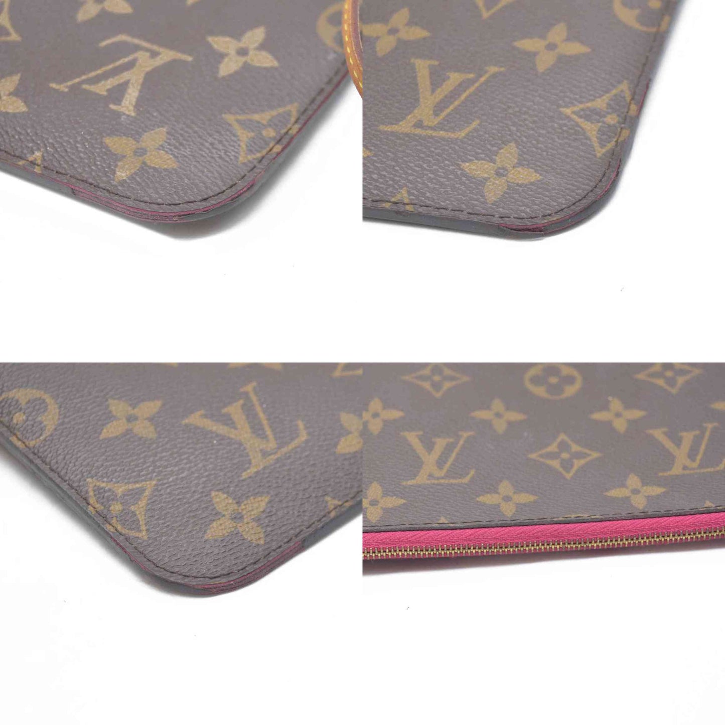 $600 Louis Vuitton  Monogram Neo Neverfull GM MM Pochette Fuchsia AR5105
