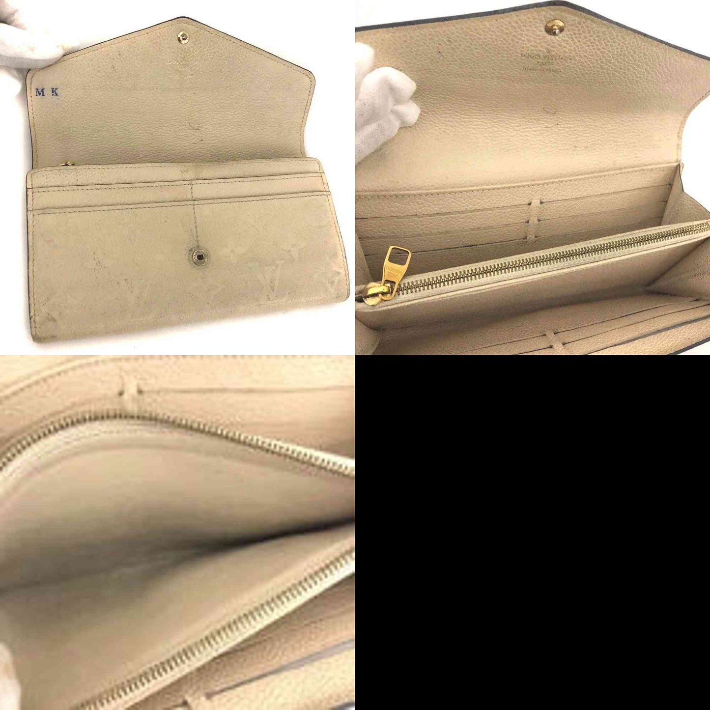 $750 Louis Vuitton Monogram Empreinte Portefeiulle Sarah Long Wallet CA1128