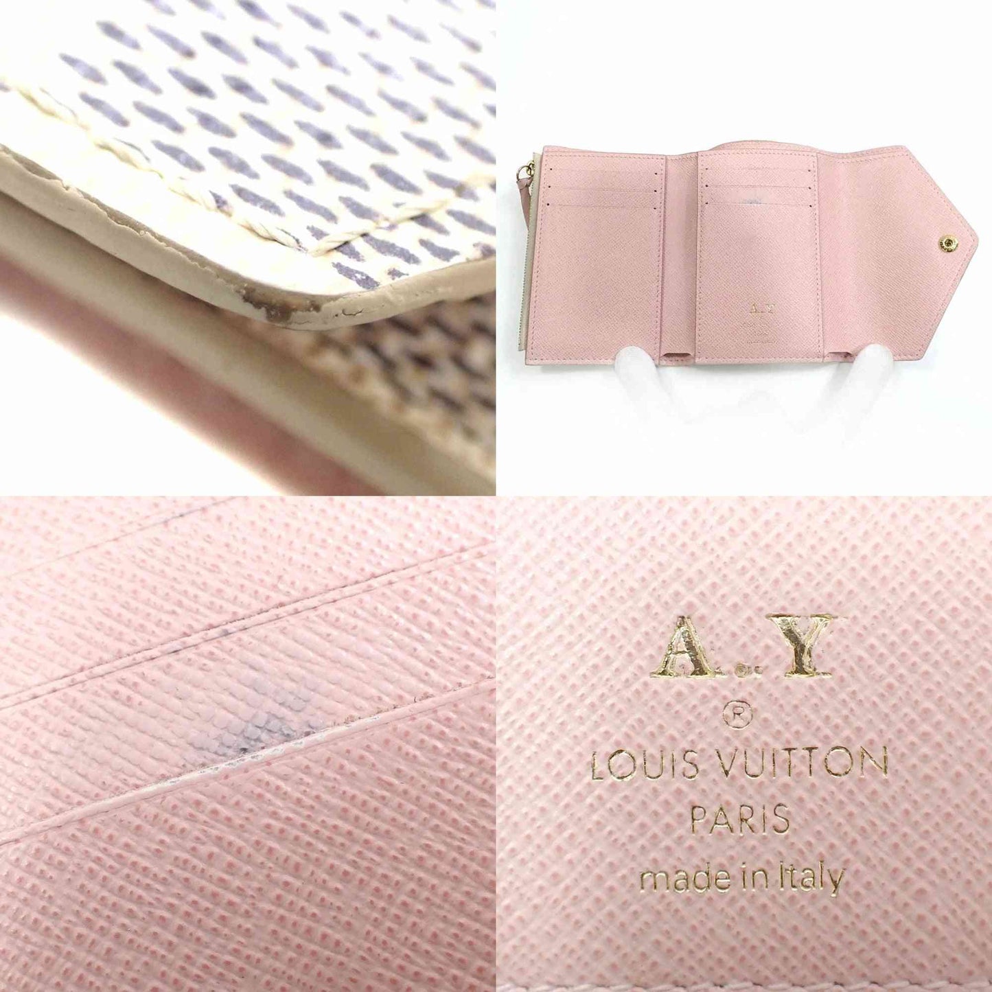 Louis Vuitton Tri-fold Wallet Damier Azur Portefeuille Victorine
