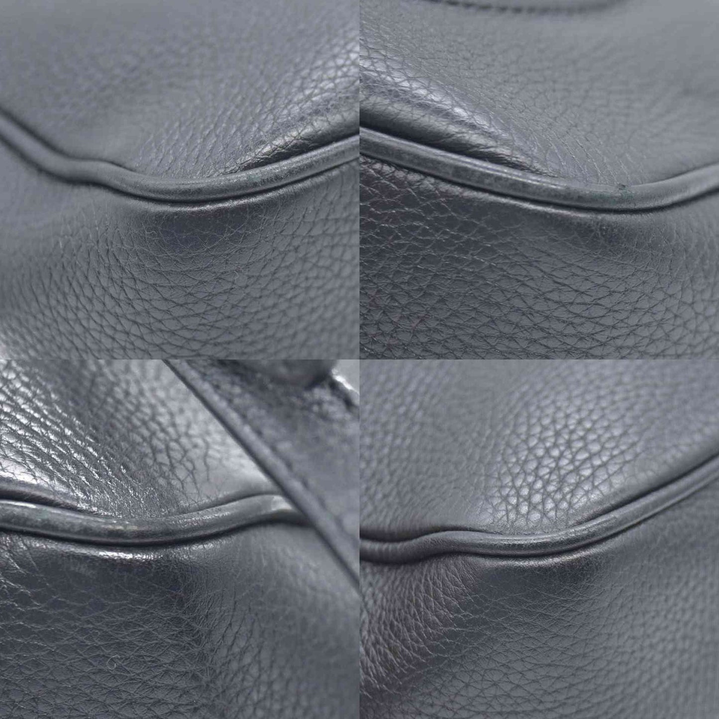 GUCCI Soho Shoulder Bag Black Leather