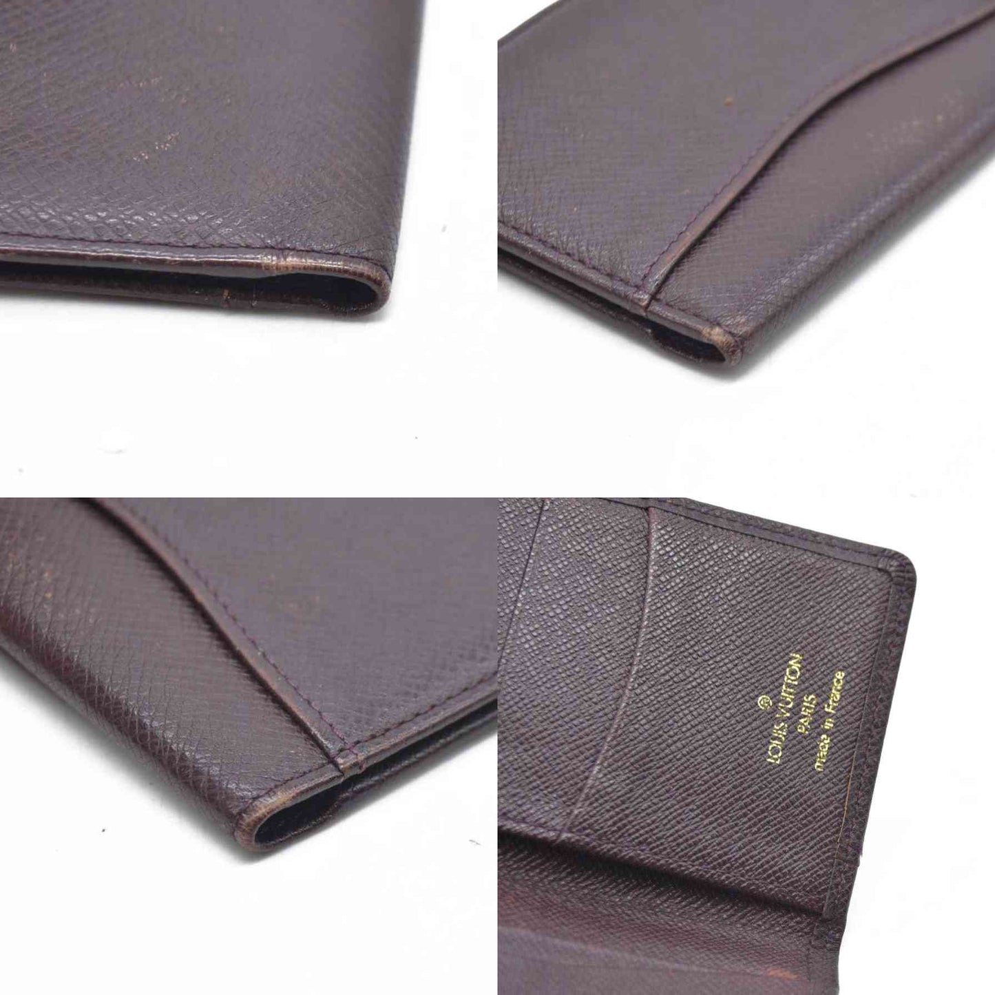 AUCTION $505 Louis Vuitton Vintage Taiga Leather Organizer NM