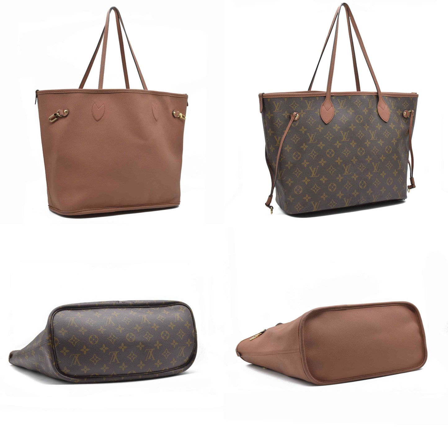 Louis Vuitton LV Monogram Neverfull Inside Out Brown Missing Pouch