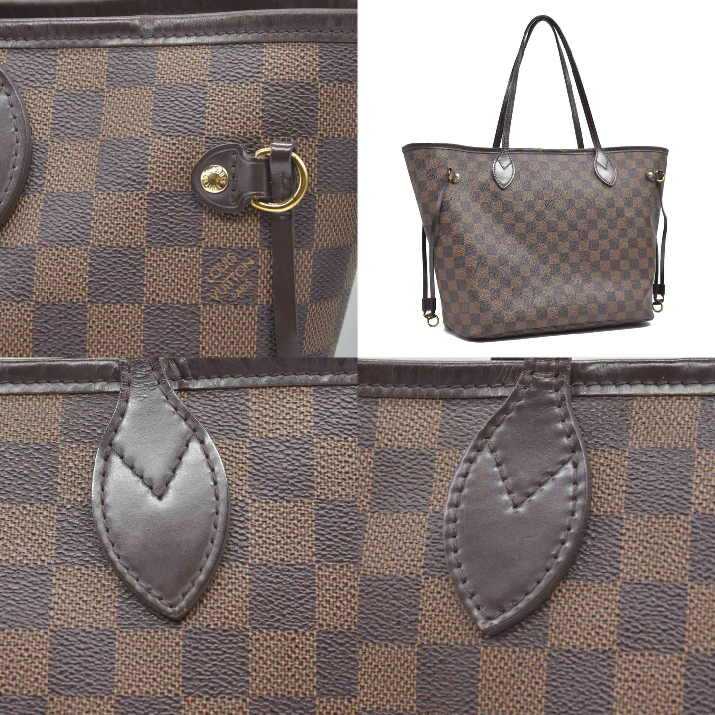 Louis Vuitton  Damier Ebene Neo Neverfull MM Rose Ballerine  AR5016 Tote Pink Interior