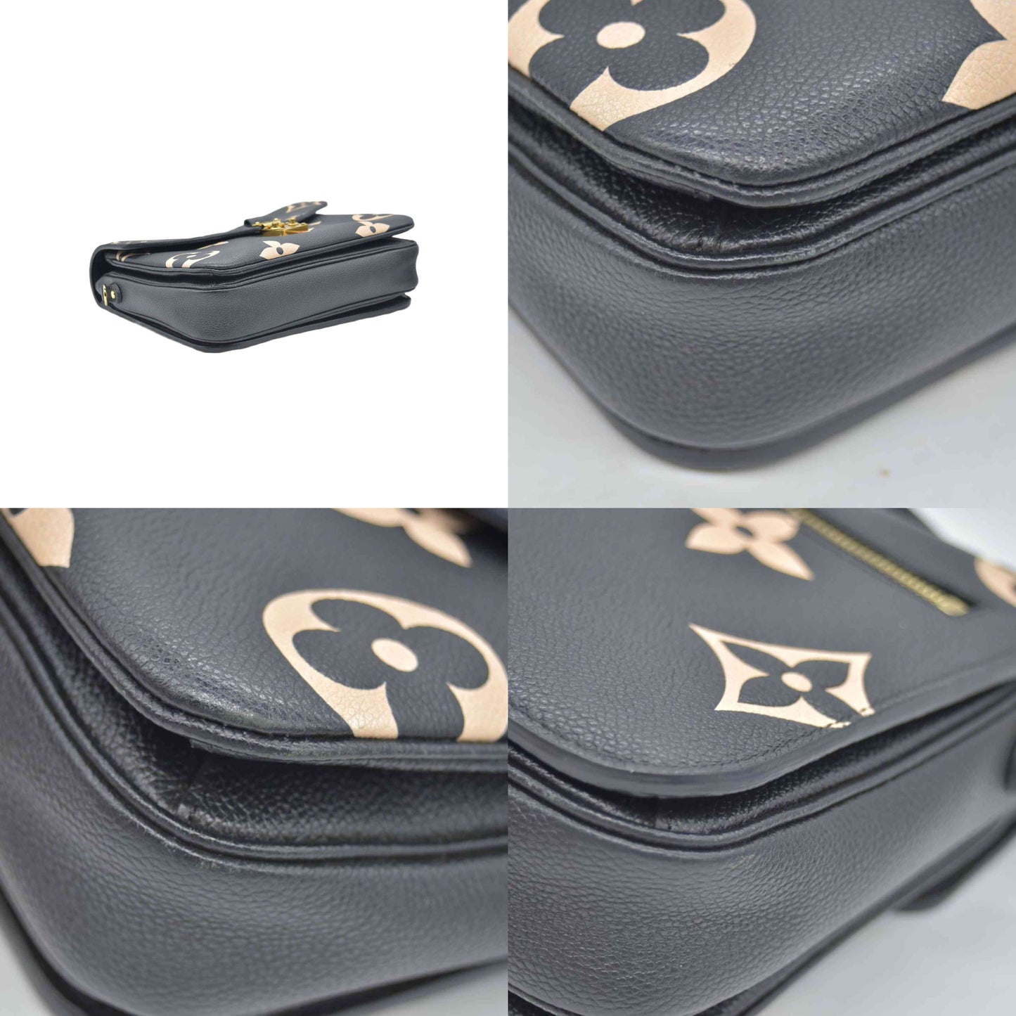 $3300 Louis Vuitton BiColor Pochette Metis Black Cream