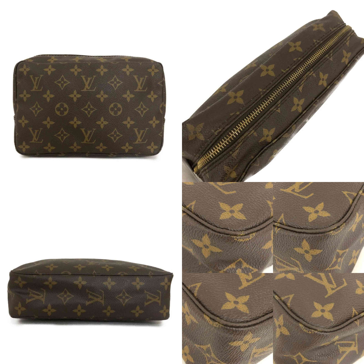 $340 1988 Louis Vuitton Monogram Trousse Toilette 23 Cosmetics Pouch (883TH)