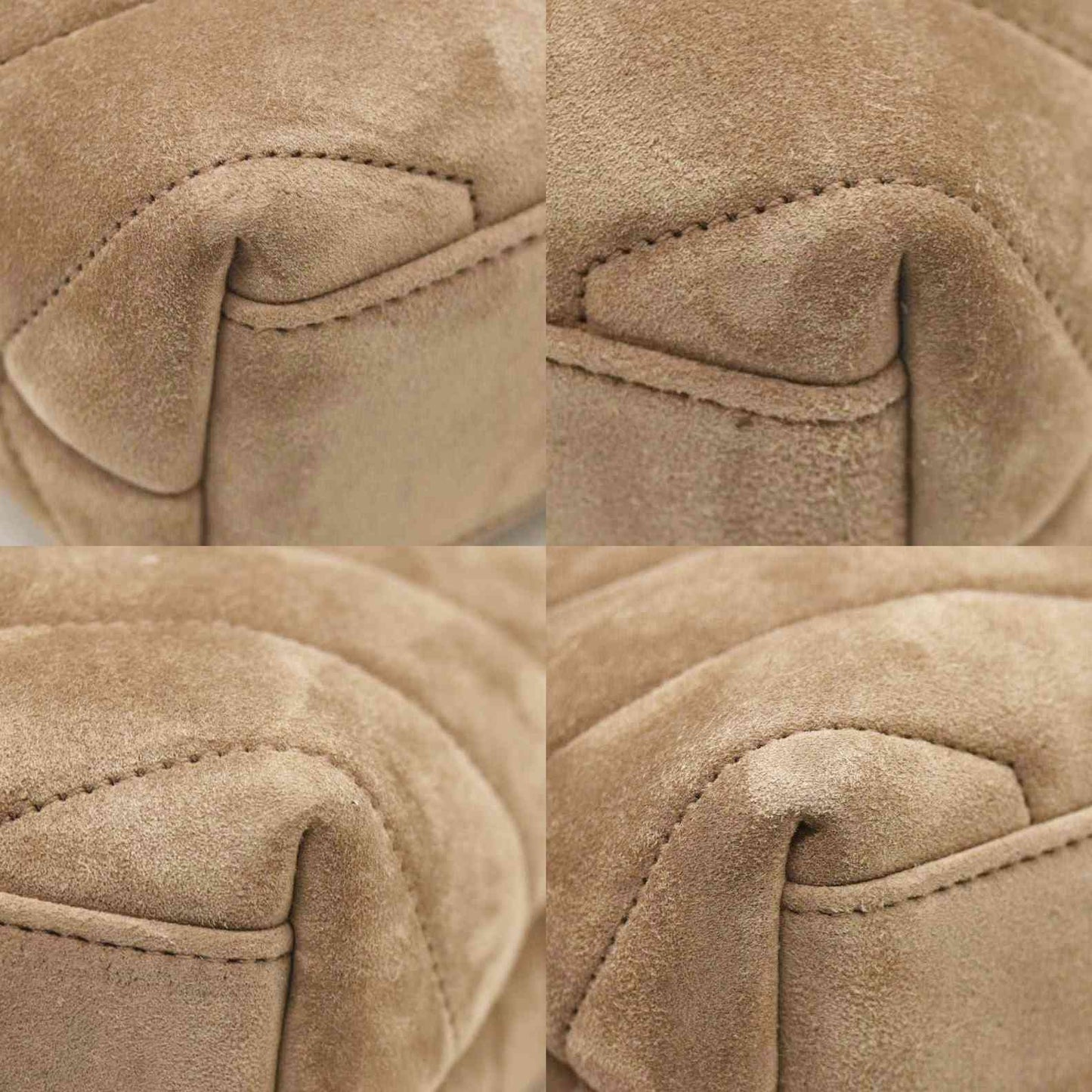 SAINT LAURENT  Suede Toy Loulou Shoulder Bag Taupe