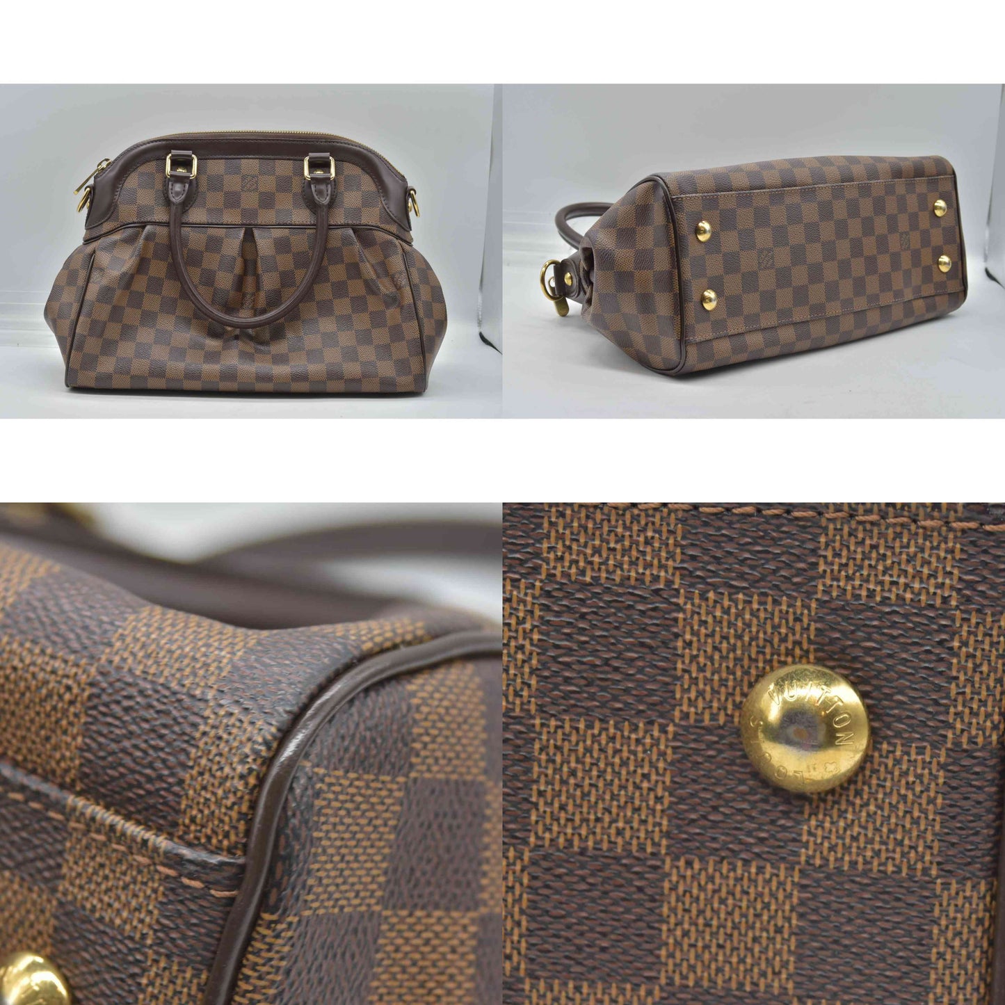 $2390 2011 Louis Vuitton Trevi PM Ebene Damier Ebene TJ4151