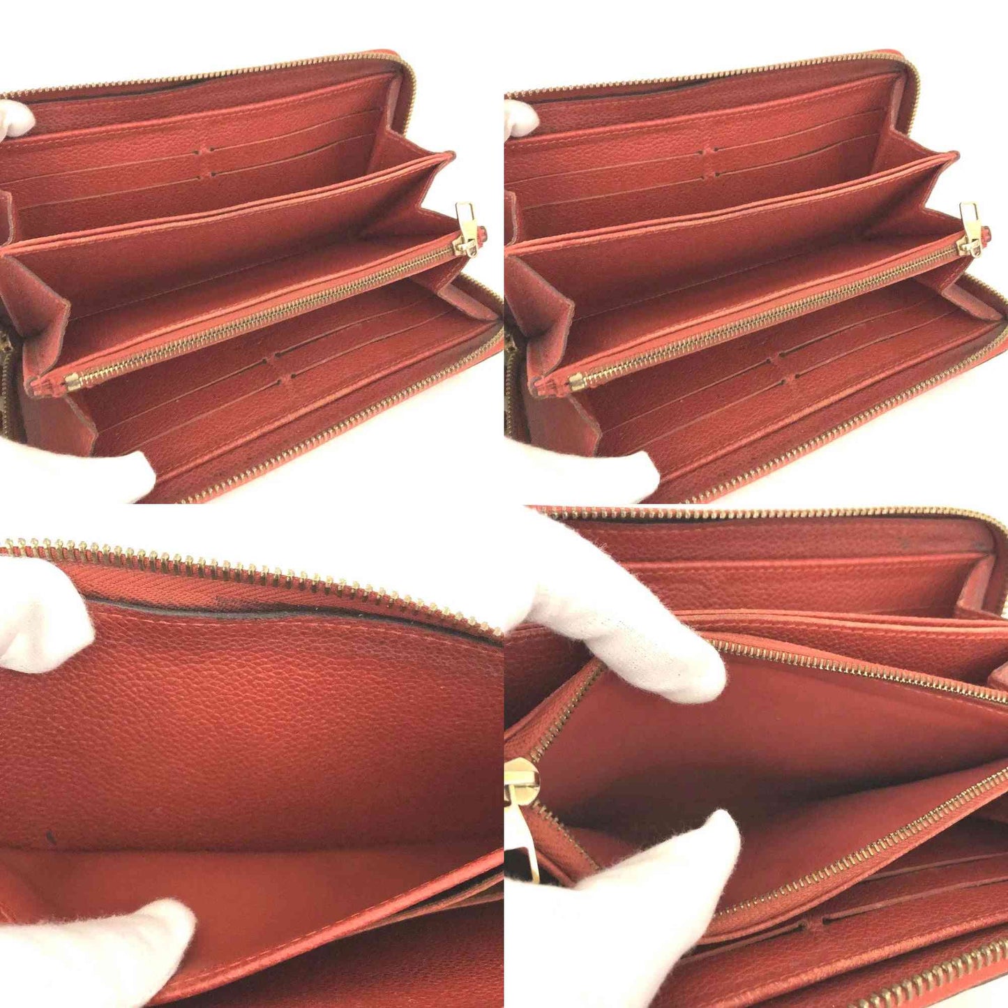 $1140 Louis Vuitton Monogram Empreinte Leather Zippy Zip Around Wallet TN4173