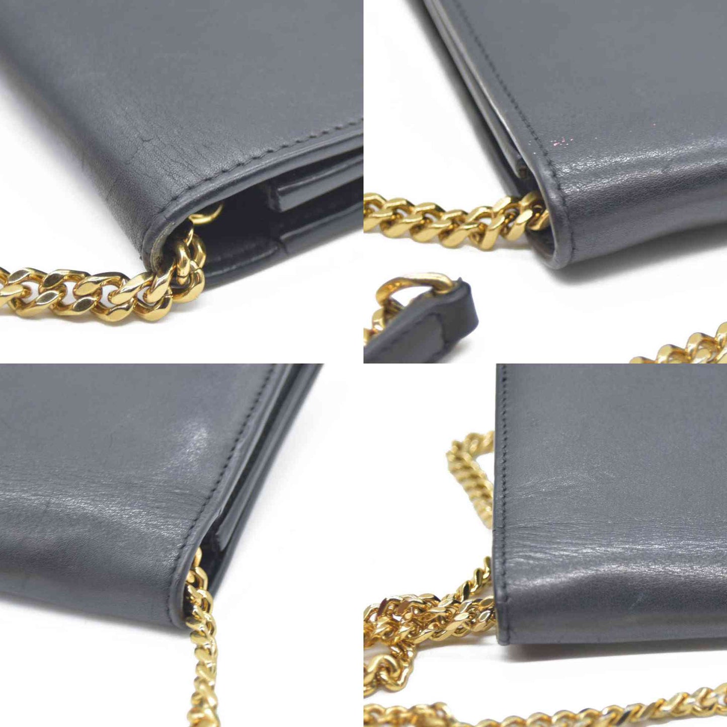 AUCTION $2400 Saint Laurent  Grain De Poudre Medium Classic Monogram Kate Tassel Satchel Black