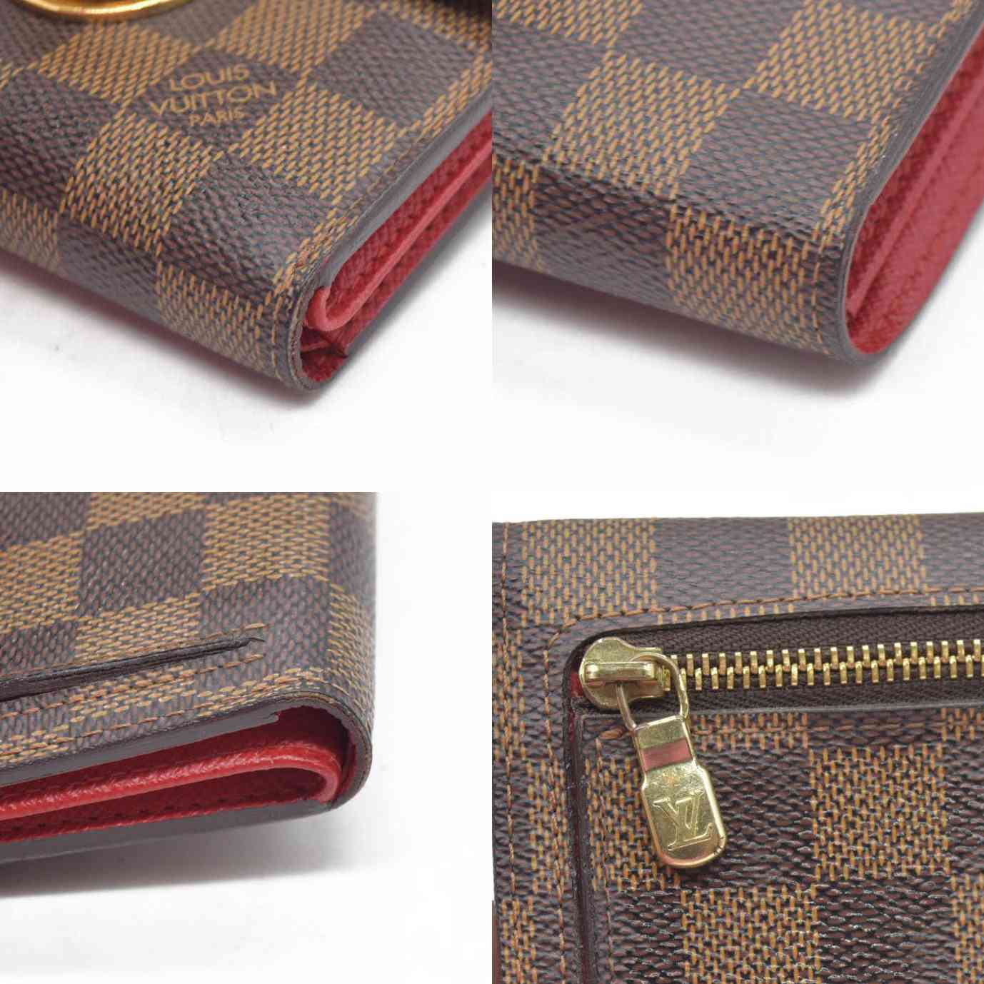 $750 LOUIS VUITTON Damier Ebene Koala Compact Wallet