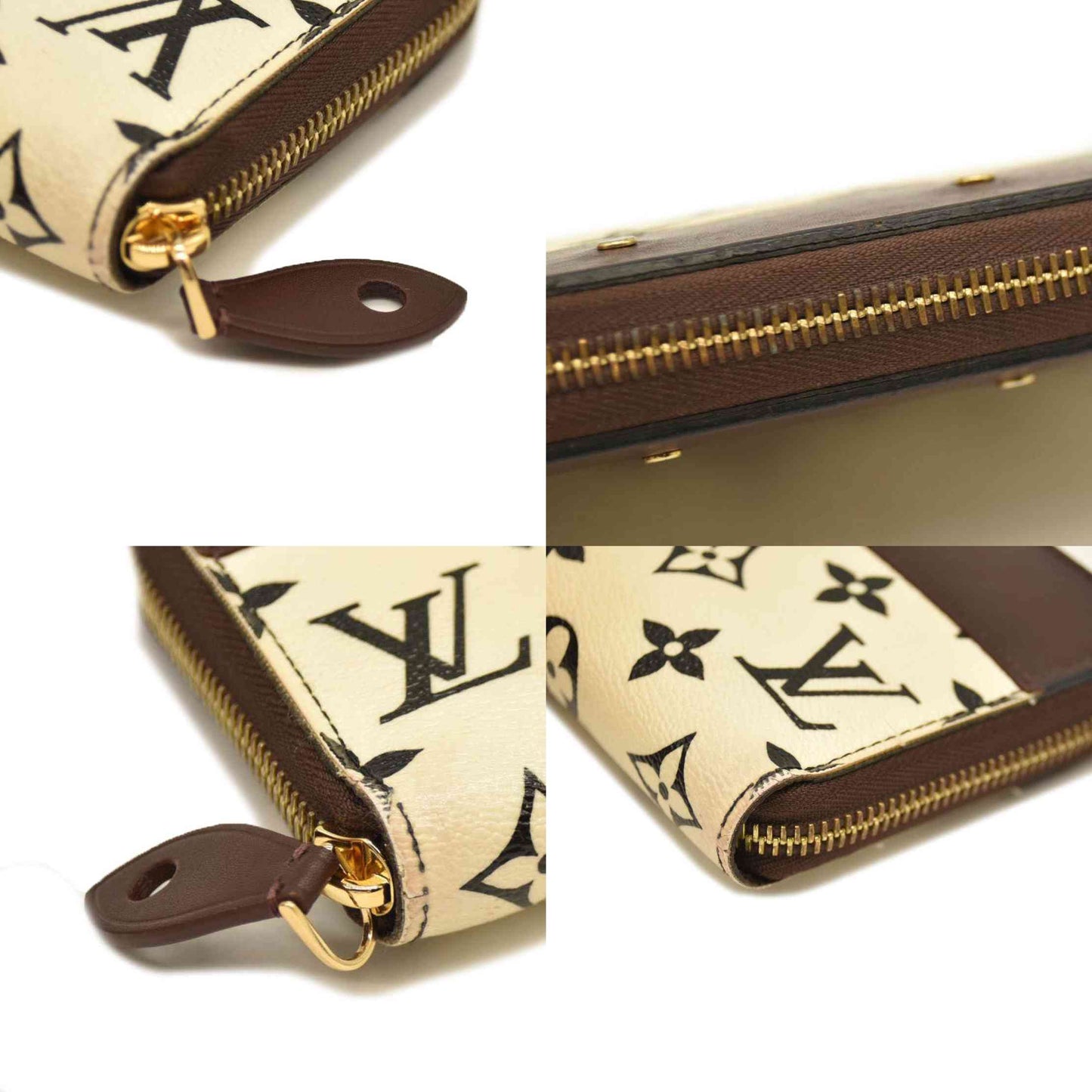 Louis Vuitton  Calfskin Monogram Gamma Zippy Wallet White Chocolate SP0136