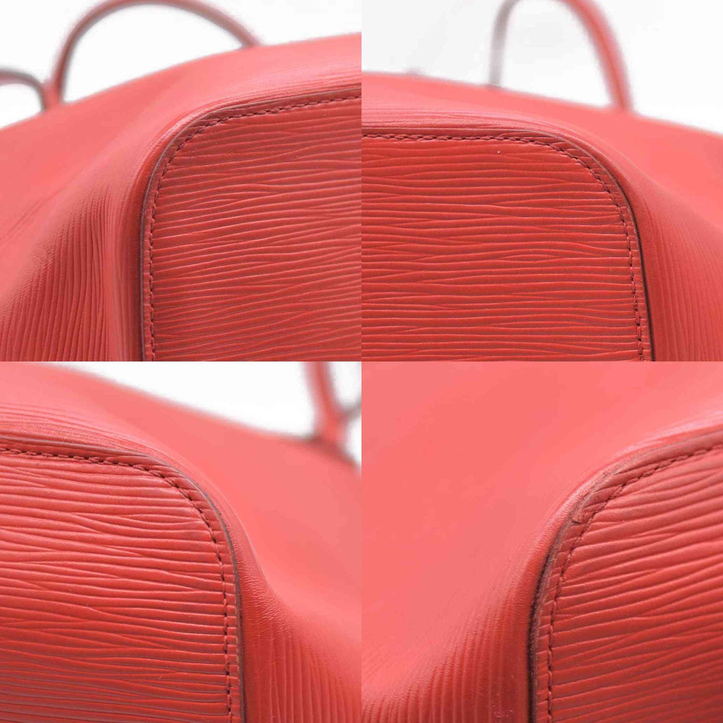 $2640 AUCTION Louis Vuitton  Epi Neverfull MM Coquelicot