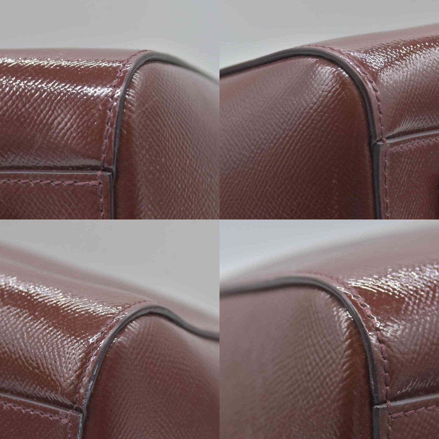 $2750 Givenchy Medium Antigona Satchel in Brown Glazed Patent Leather with Silver Hardware