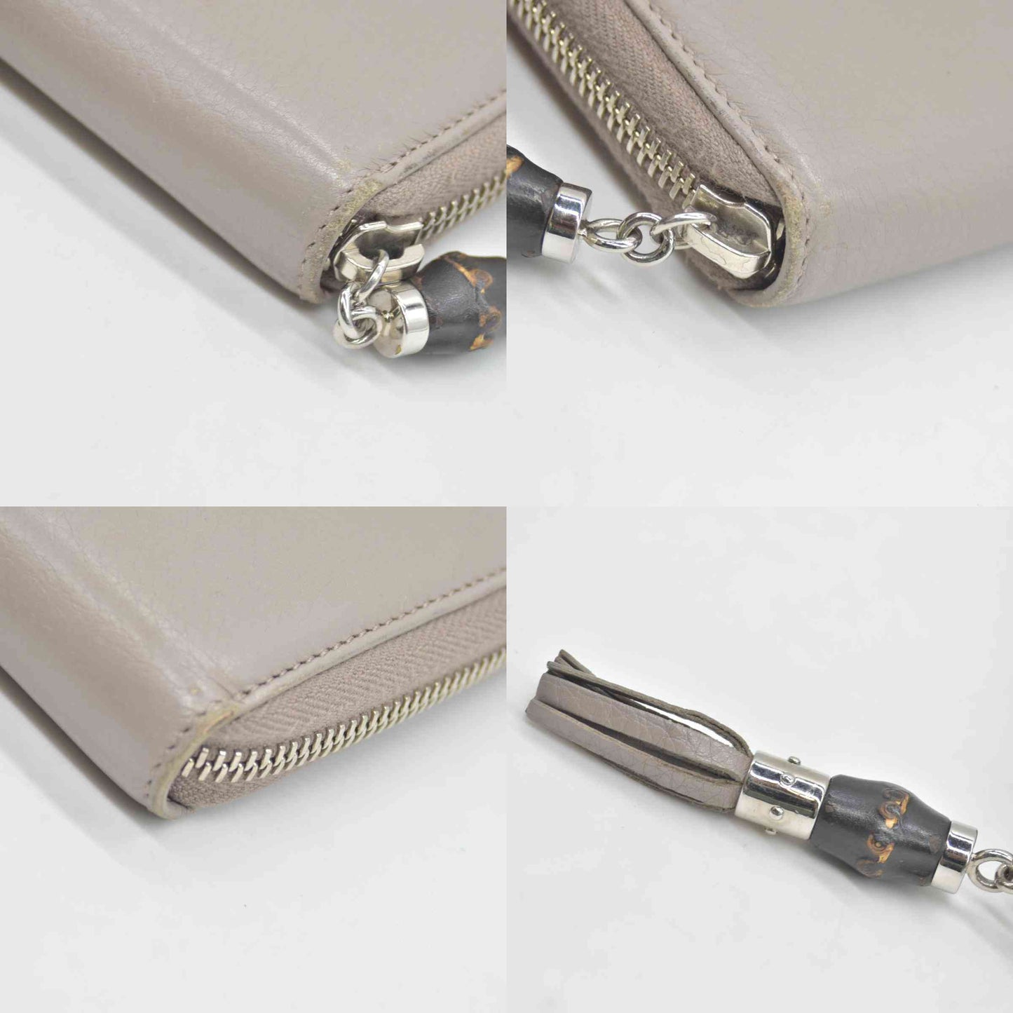 $660 Gucci Bamboo Tassel Continental Bamboo Accent Continental Wallet CONSIGNMENT