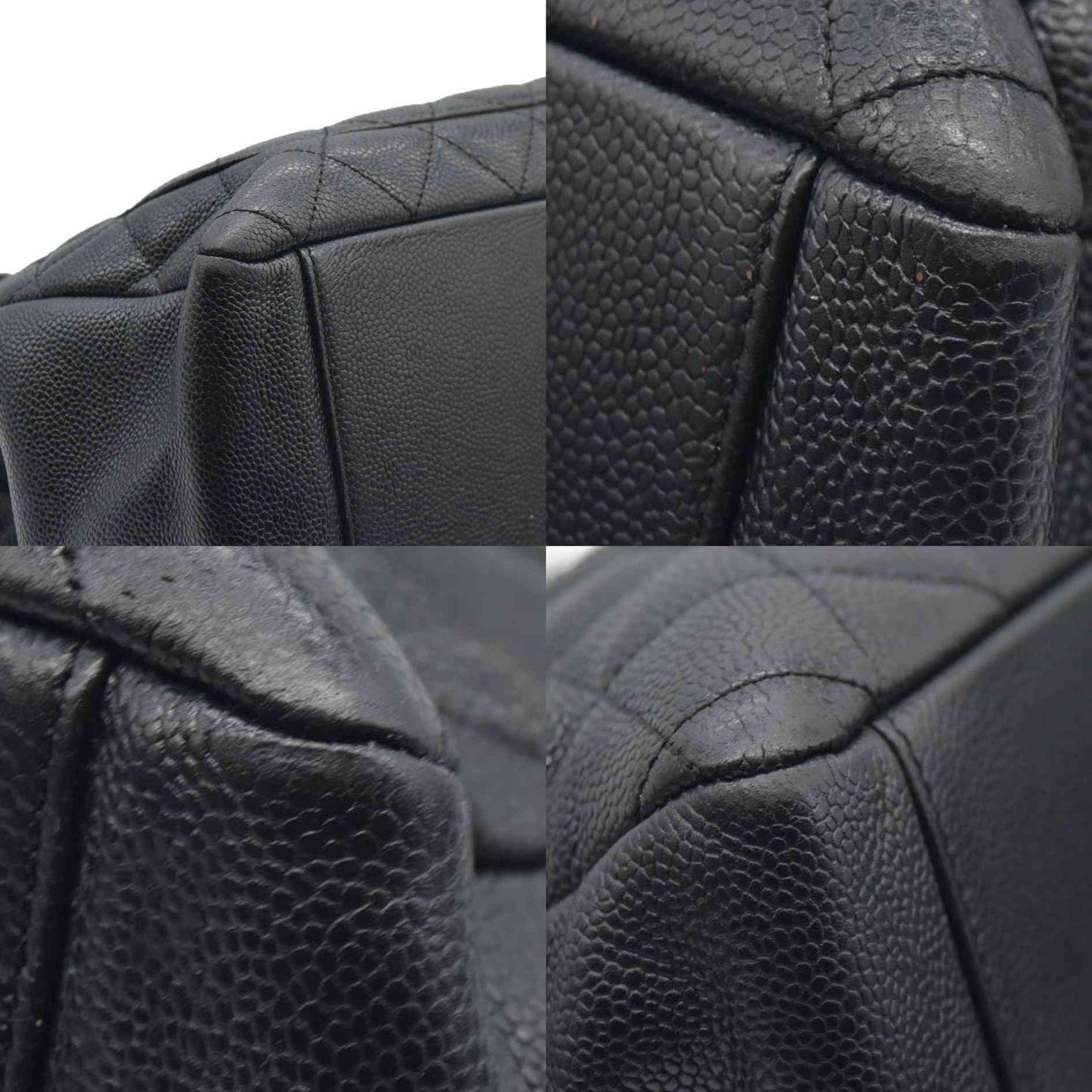 AUCTION $2900 Chanel  Caviar Quilted Grand Shopping Tote GST Black Silver Hardware 2008