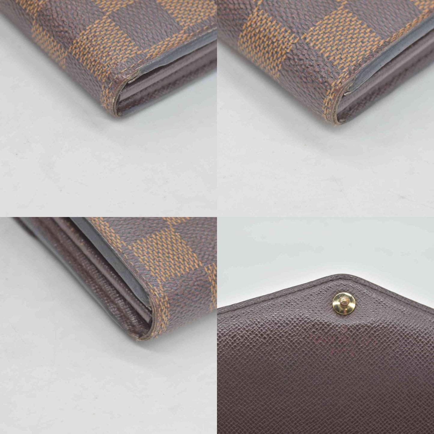 $775 Louis Vuitton Damier Ebene Sarah Wallet NM CONSIGNMENT