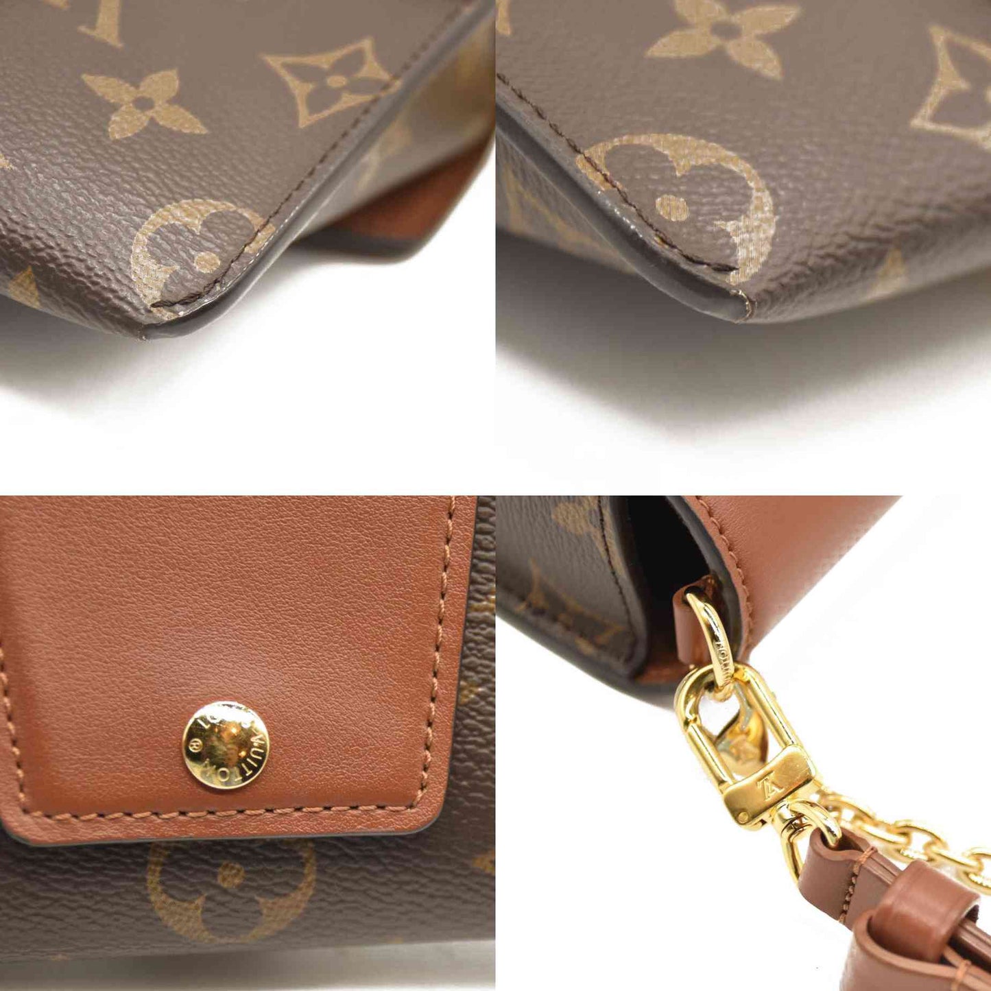 LOUIS VUITTON Padlock On Strap Monogram Shoulder Bag Caramel