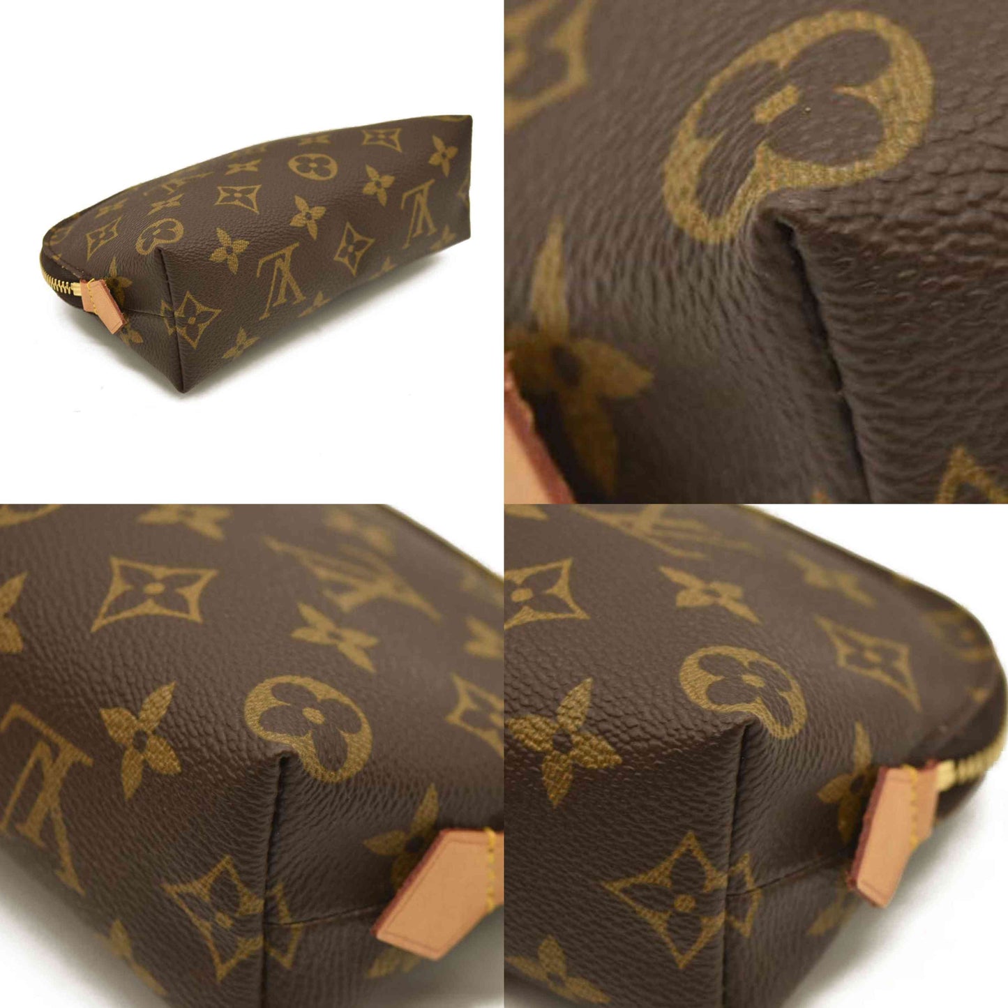 Louis Vuitton  Monogram Cosmetic Pouch France Clean Inside