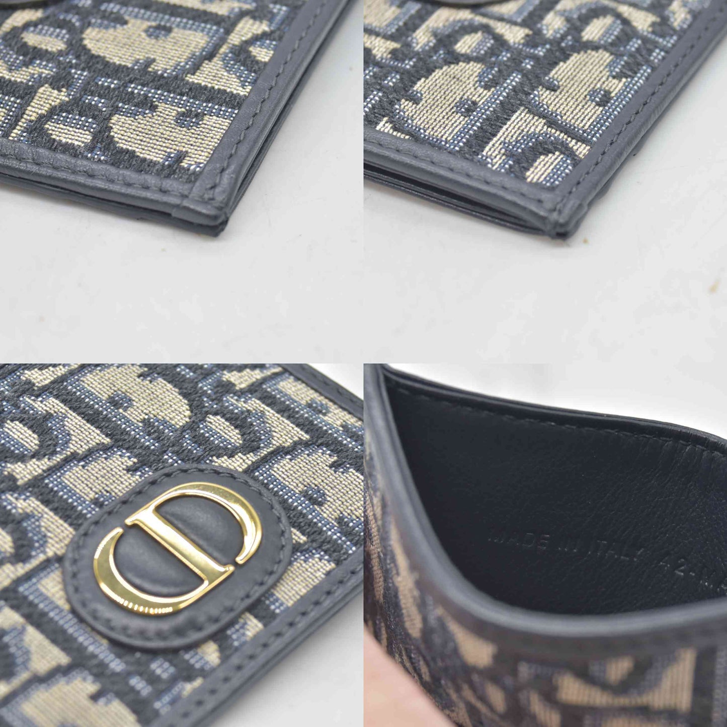 $450 Dior Oblique CD Logo Canvas Card Holder