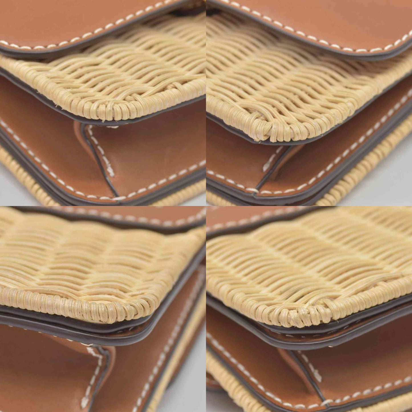 $698 Tory Burch Eleanor Rattan Small Shoulder Bag