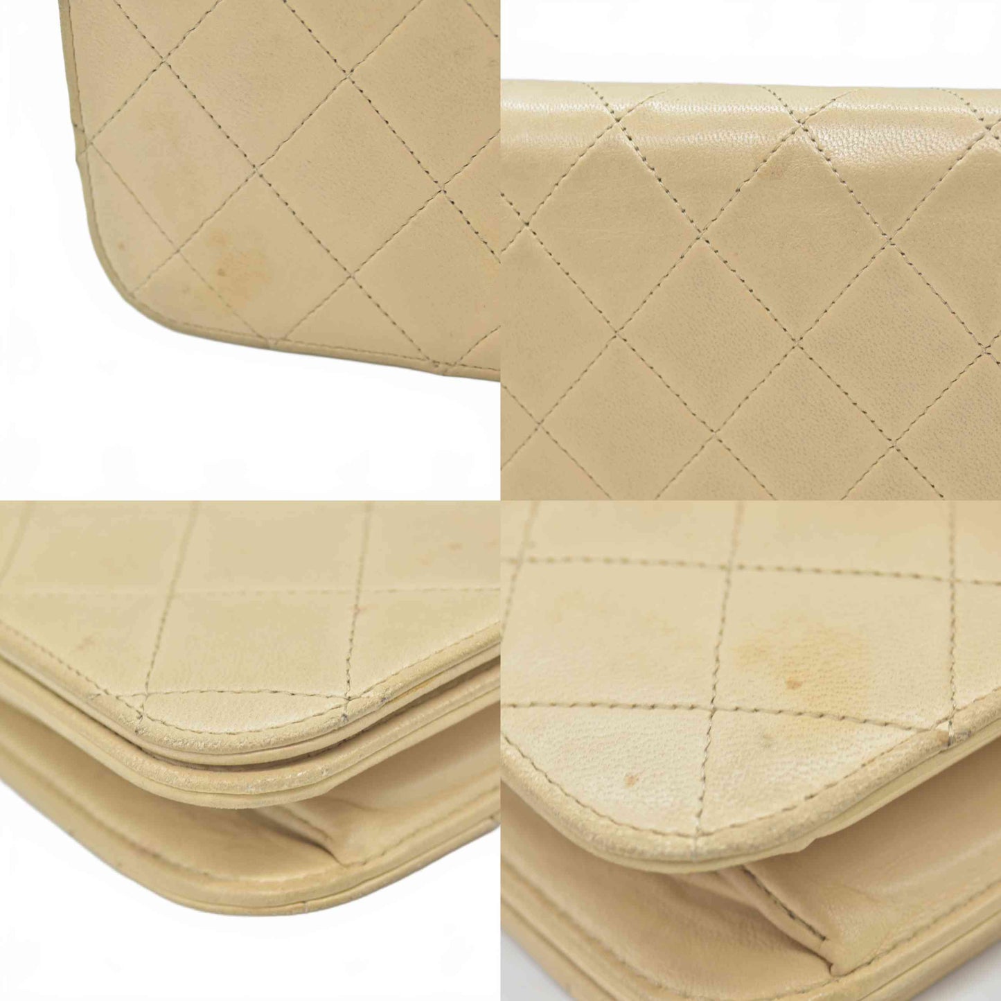 $3350 Chanel Timeless Classic Quilted Single Flap with 24K GHW Beige
