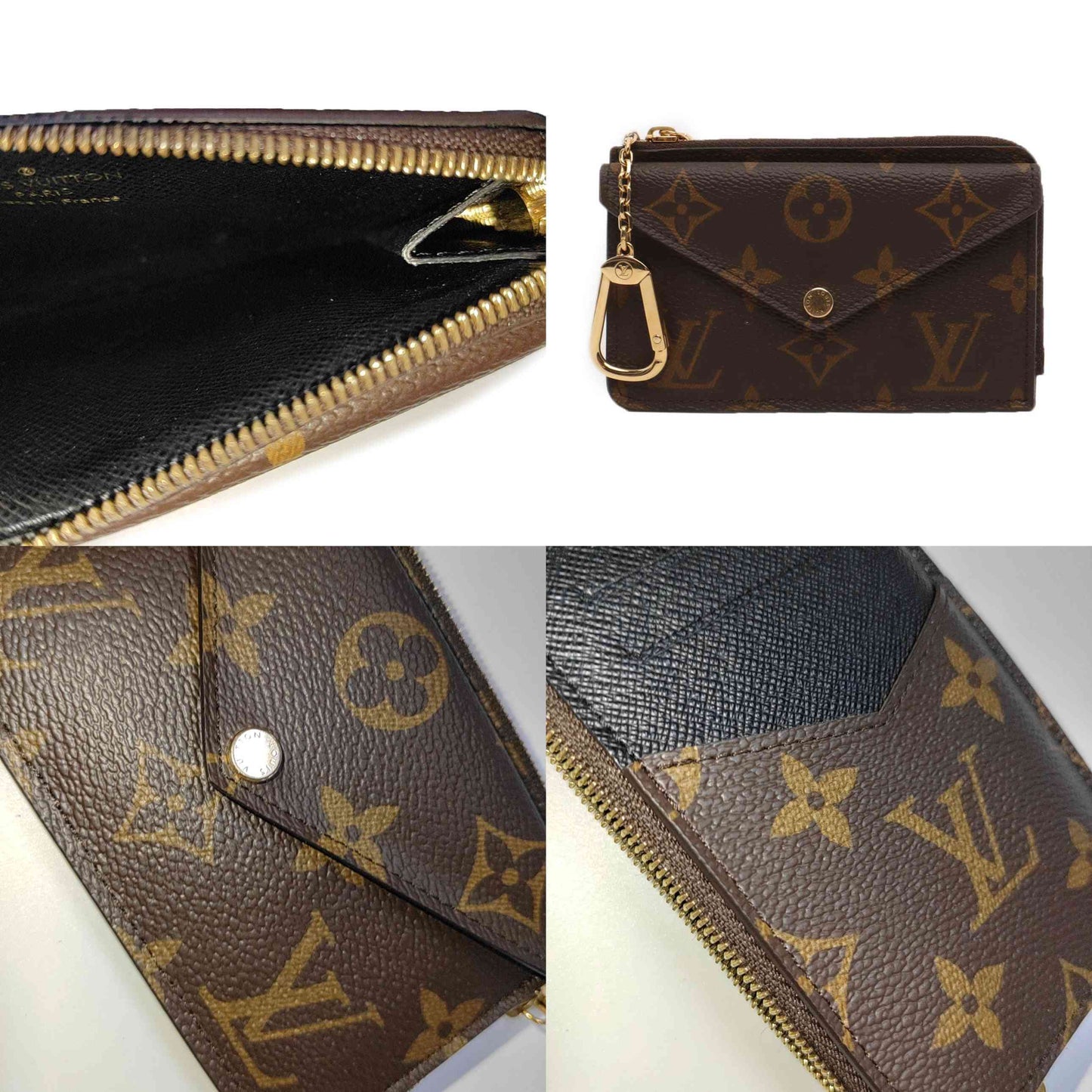 Louis Vuitton  Monogram Recto Verso Card Holder Black