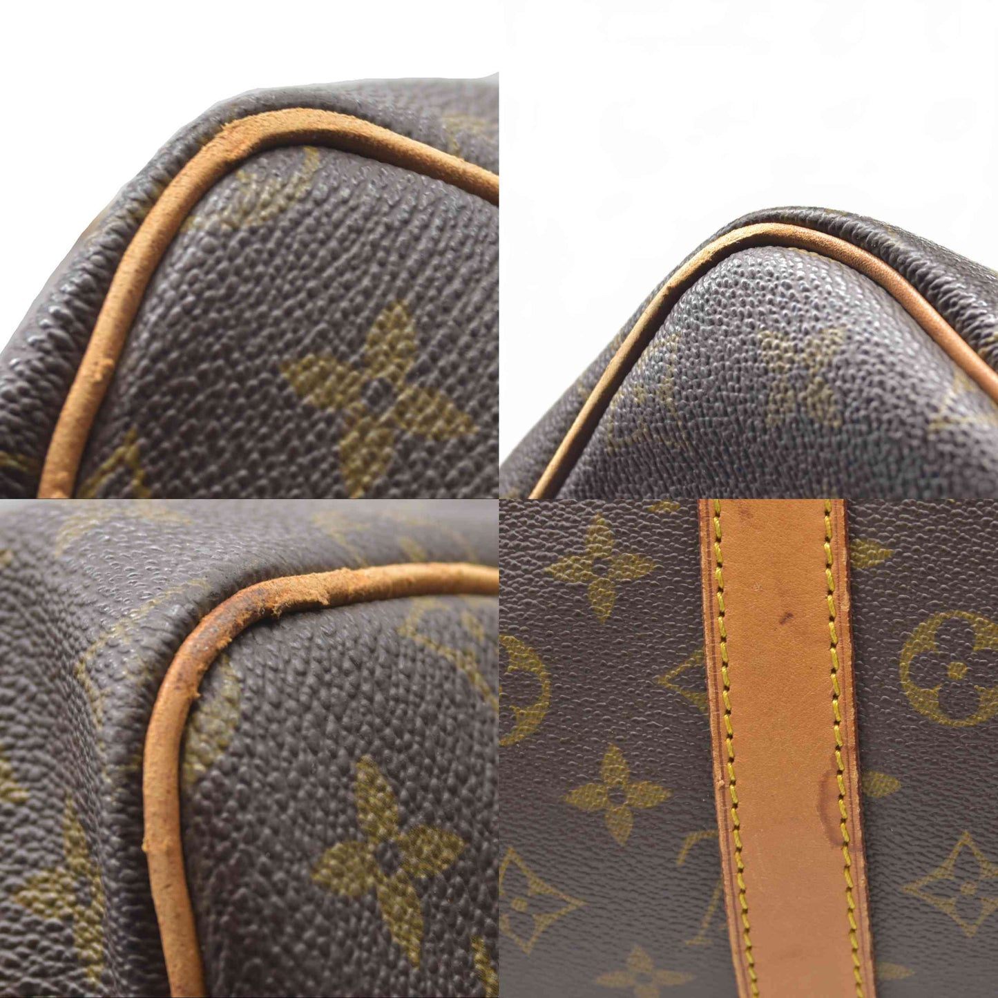 $2280 Louis Vuitton LV Boston Bag Keepall 55 Brown Monogram VI0922