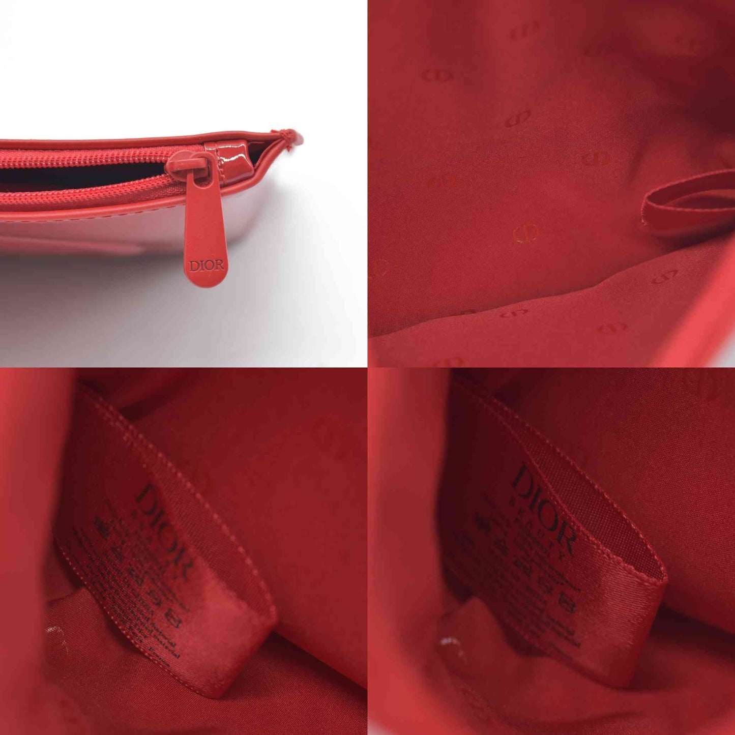 Dior Beauty GWP Red Patent Trousse Pouch – Embossed CD Logo 2