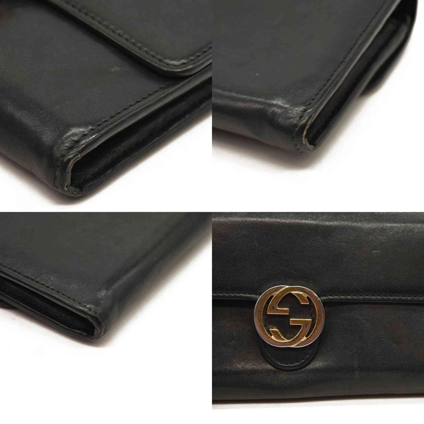 Gucci Calfskin Interlocking G Icon Wallet Black