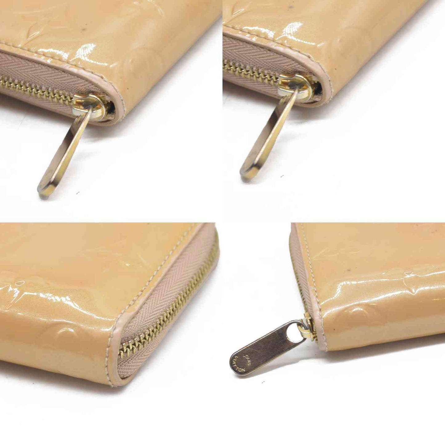 $520 Louis Vuitton Monogram Vernis Zippy Zip Around Wallet Coin Purse TH4089