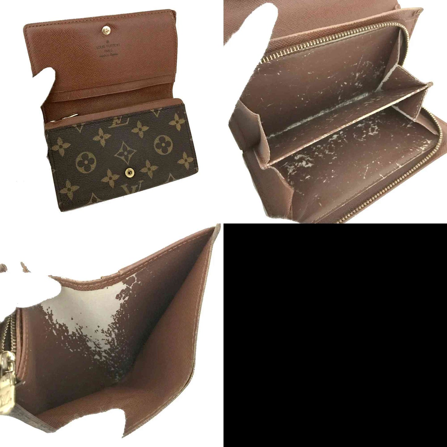 $560 2000 Louis Vuitton Monogram Porte Monnaie Billets Tresor Bifold Wallet CA0040
