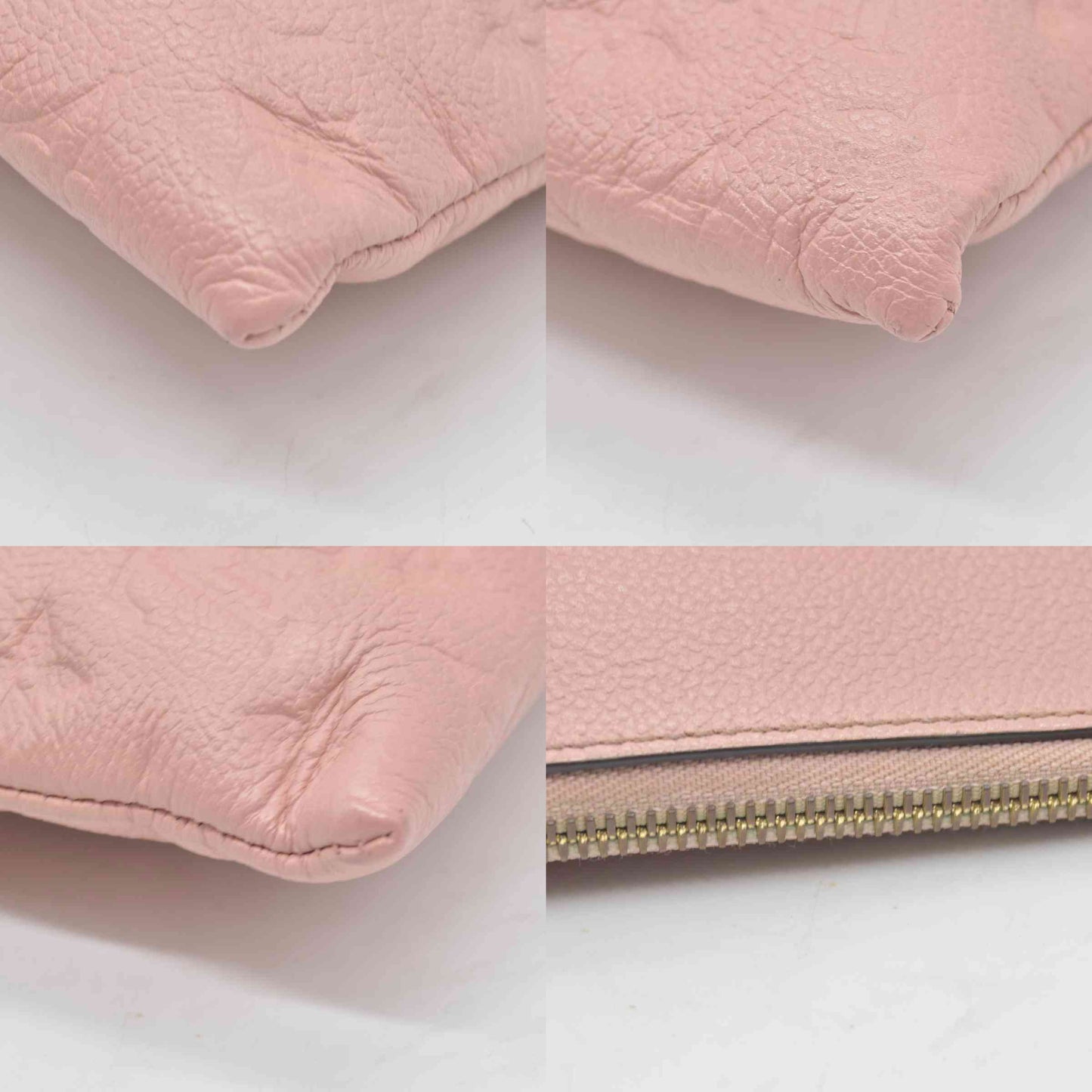 $970 Louis Vuitton Empreinte Daily Pouch Rose Poudre