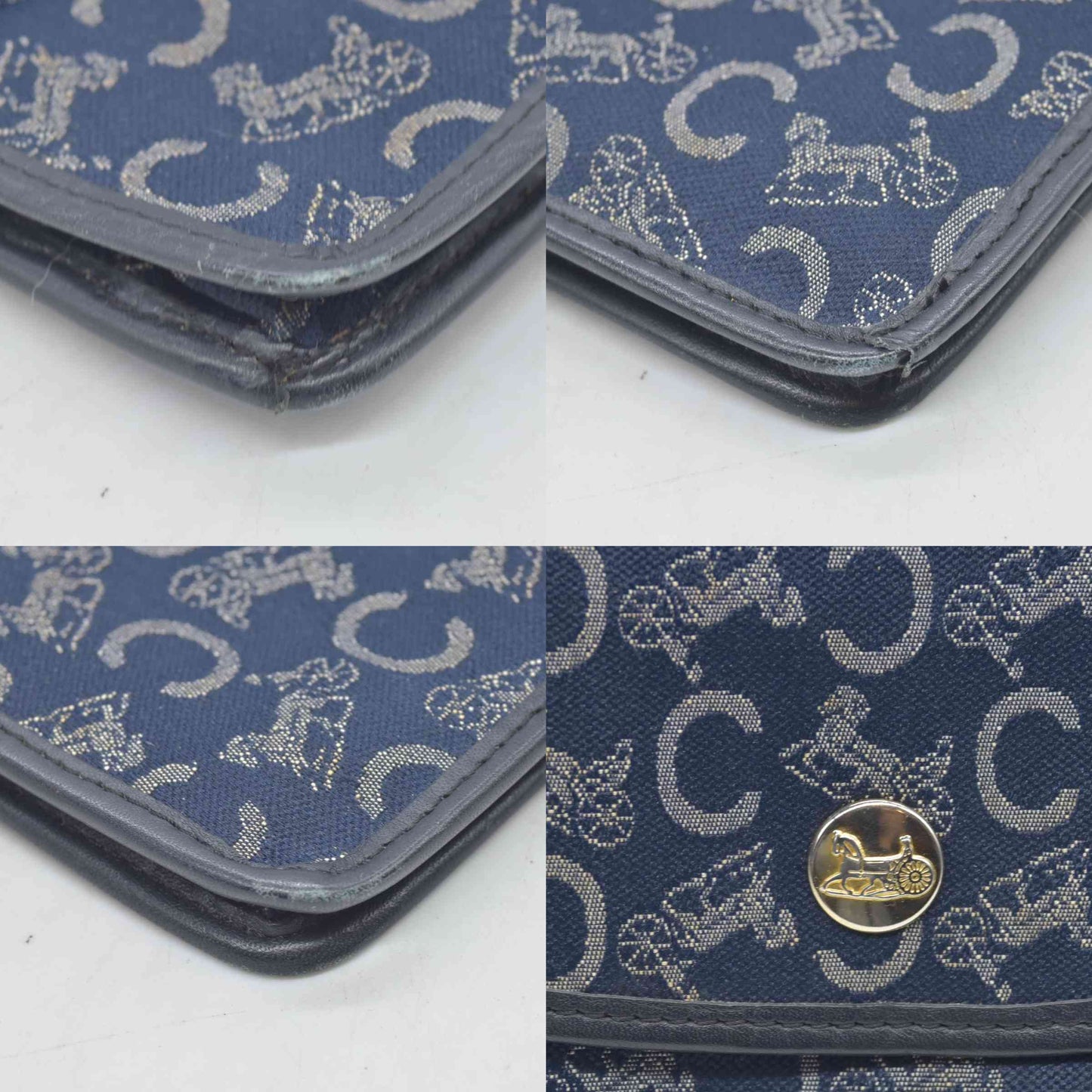 $550 Céline Vintage Monogram Clutch Navy & White – Consignment