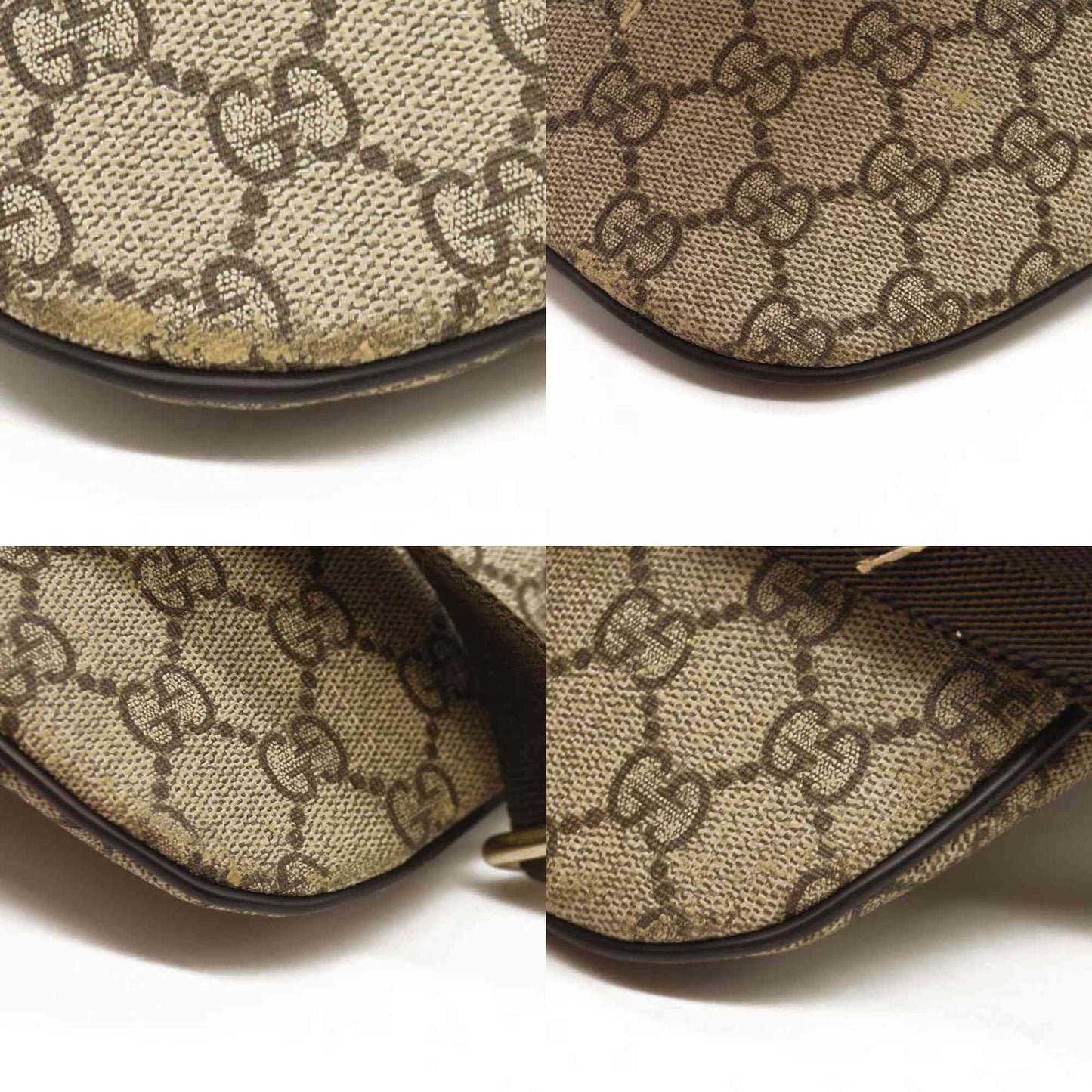 Gucci  GG Supreme Monogram Belt Bag Dark Brown