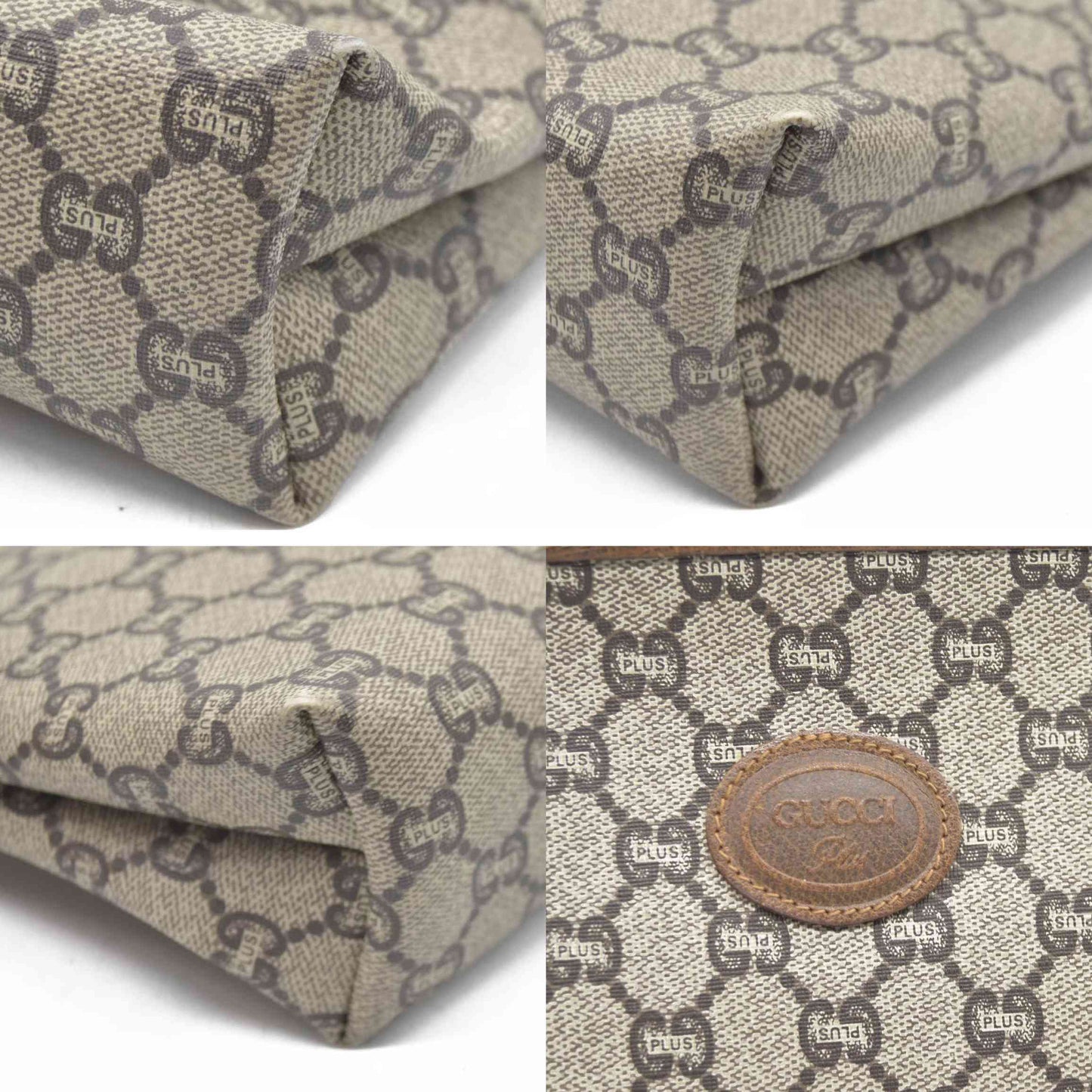 Gucci GG  Gucci Plus PVC Leather Pouch Clutch Bag