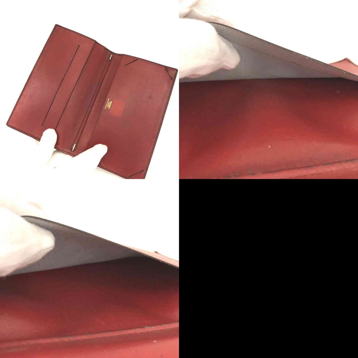 HERMES Agenda Box Calf Leather Notebook Cover Navy blue