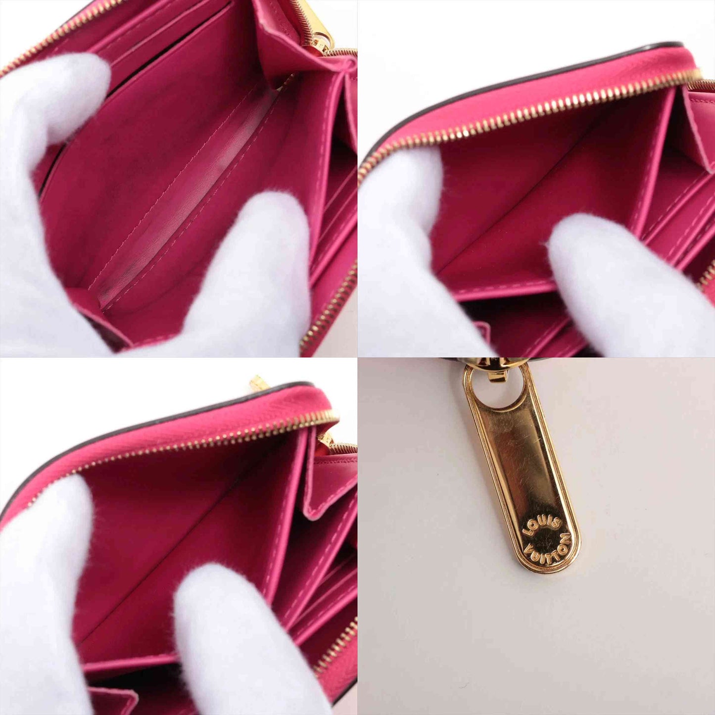 Louis Vuitton Vernis Zippy Coin Purse M90589 Pink Coin Purse RFID