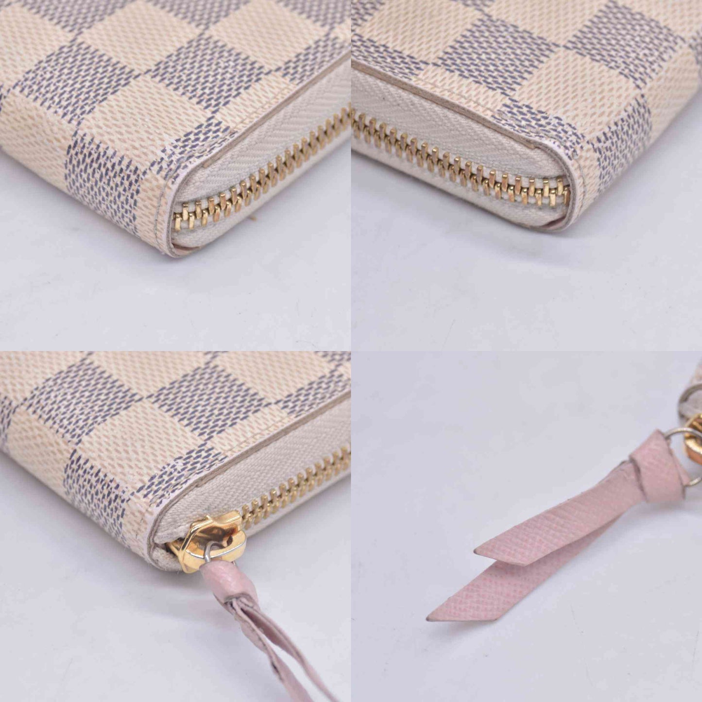 $650 2017 Louis Vuitton Damier Azur Clemence Wallet GI2167 CONSIGNMENT