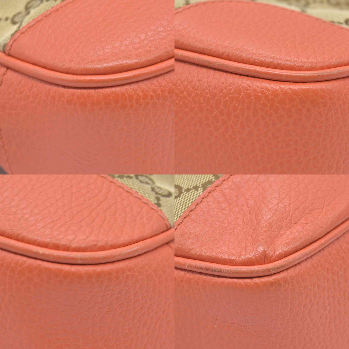 $1290 Gucci Bree GG Canvas Shoulder Bag Orange CONSIGNMENT
