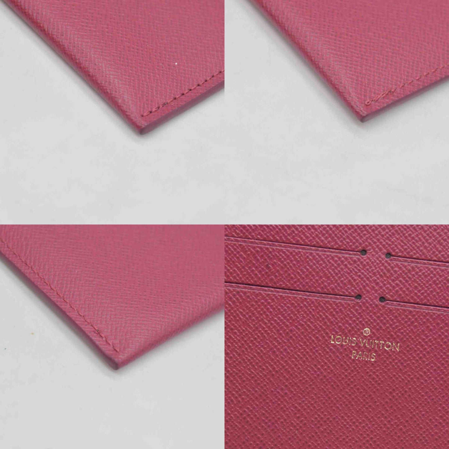 Louis Vuitton  Calfskin Felicie Card Holder Insert Fuchsia