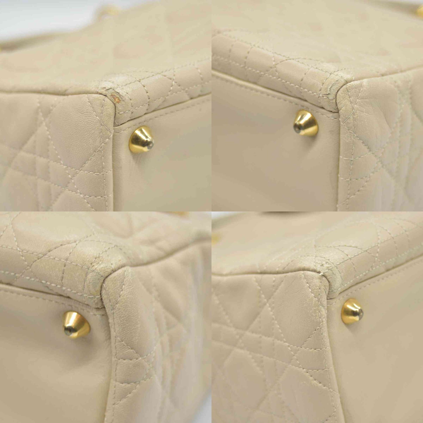 $7000 Christian Dior Large Lady Dior Beige 1997