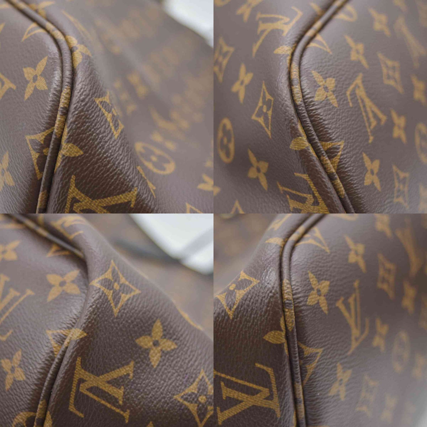 $3200 Louis Vuitton Monogram Calfskin Neo Neverfull Inside Out MM Black RFID
